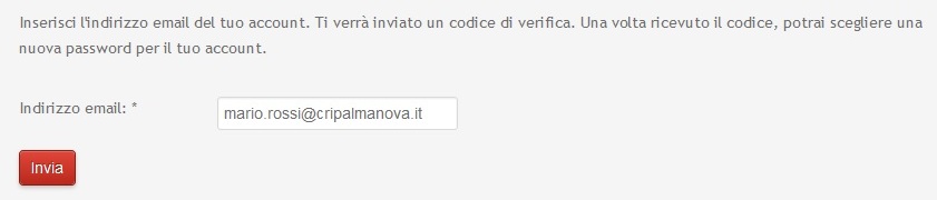 Inserimento eMail
