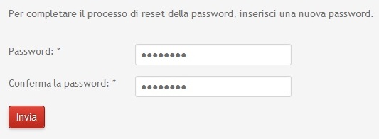 Inserisci Nuova Password